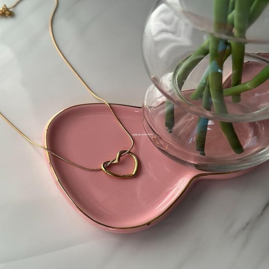 18K Gold Plated Heart Knot Chain Pendant for Women